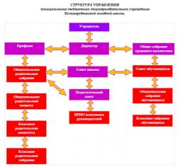 Структура управления МБОУ Большерудкинской ОШ